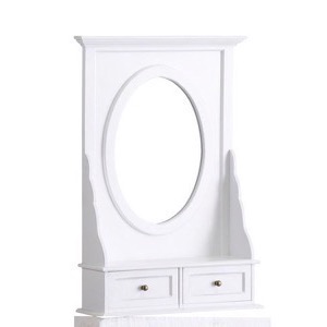 Hvidt vægspejl 2 skuffer 42x61x13cm - Se flere Hvide møbler og Spejle